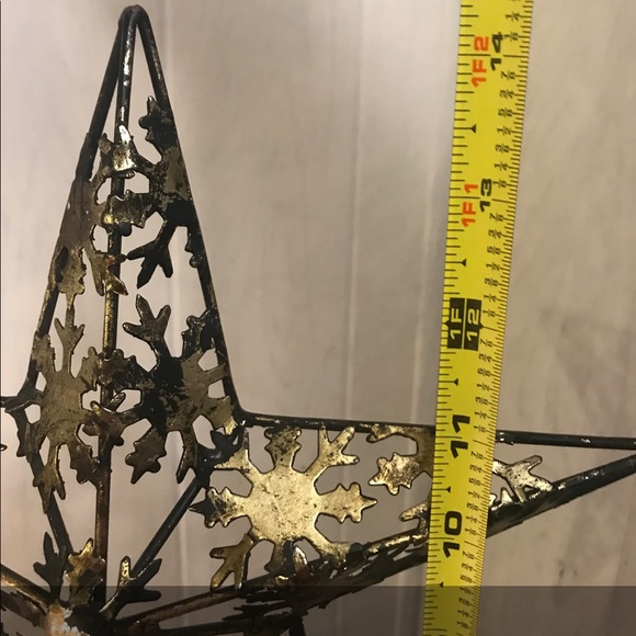 Metal Decorative Star with Snowflake Design - Picture 8 of 10